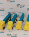 Truck D Set of 4 Yellow Cab Blue stem